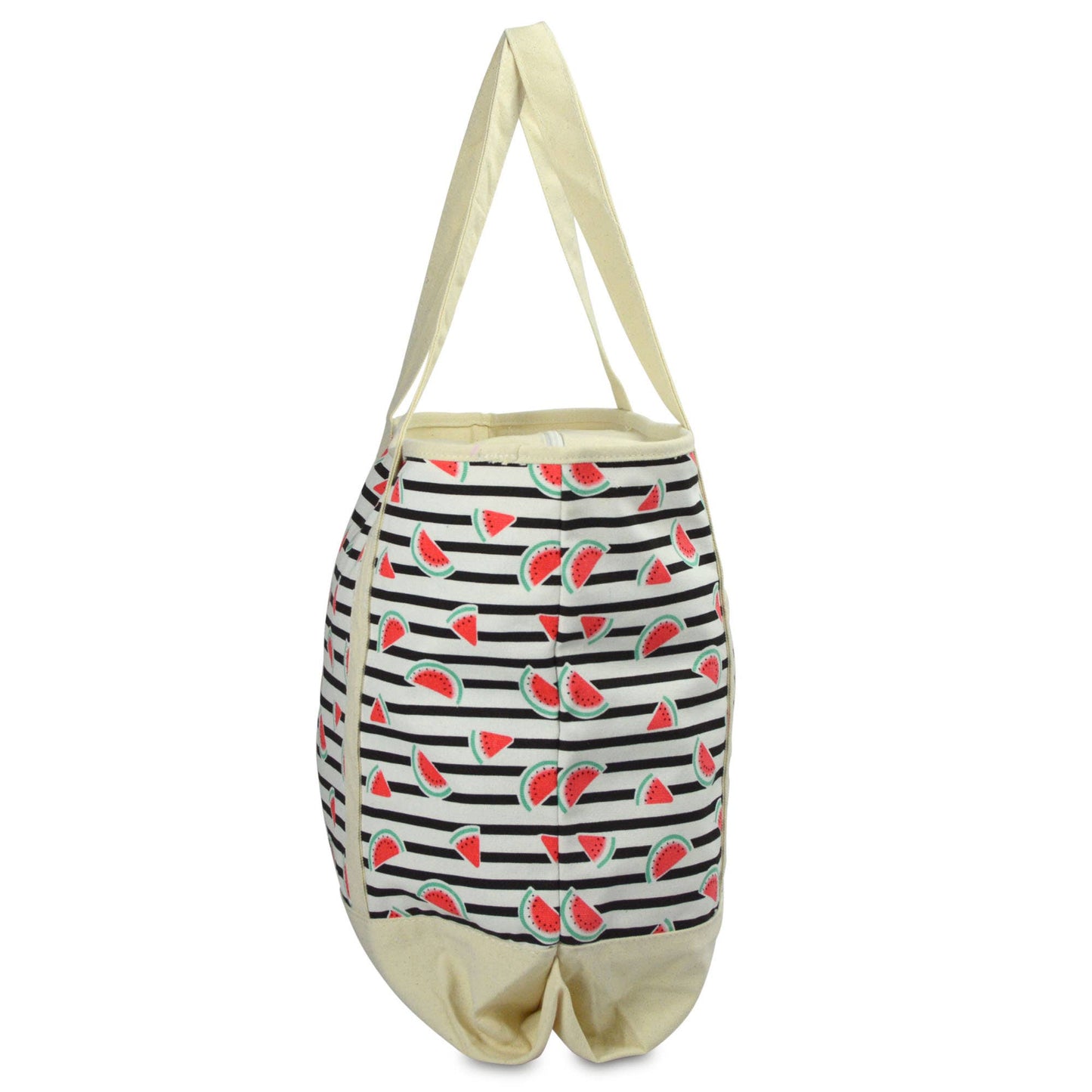 DALIX 22" Shopping Tote Bag in Heavy Cotton Canvas: Black