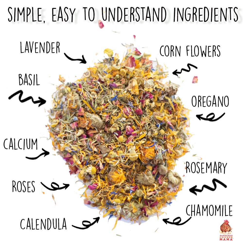 Best Eggs Ever! (TM) Nesting Herbs For Pet Chickens: 20 ounces - Edwina Alexis