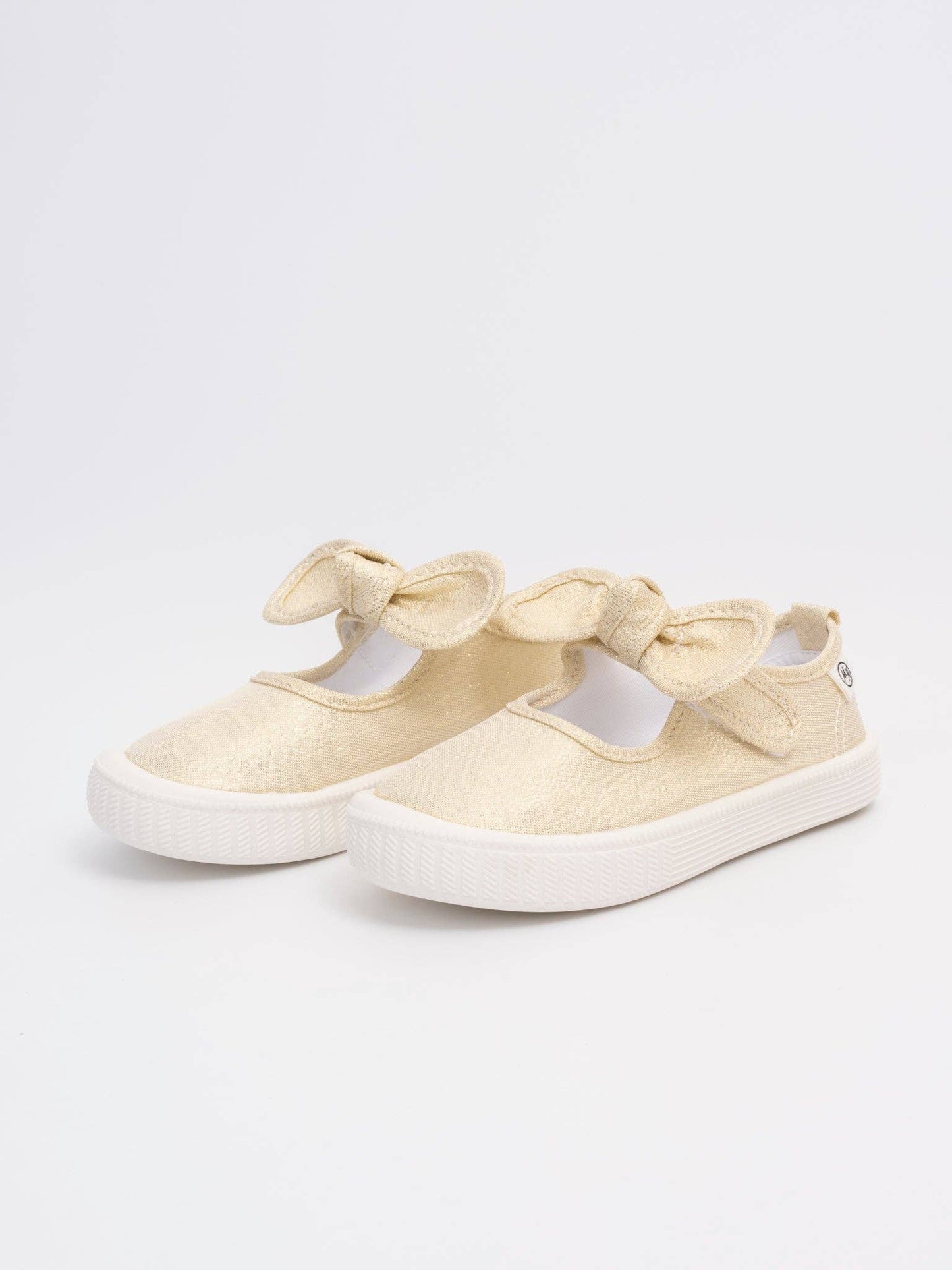 Girls' Sparkly Bow Mary Jane Sneaker: White Glitter / 3C