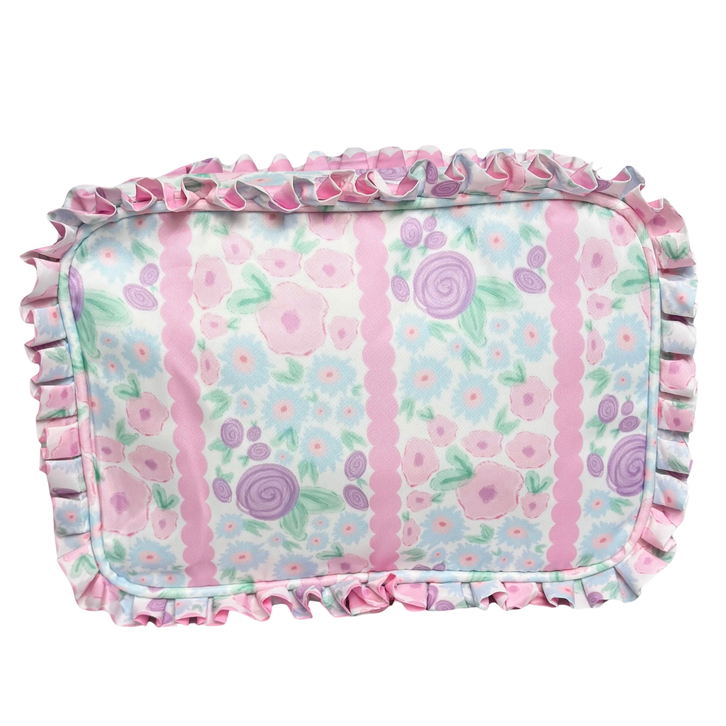 Nylon Everything Bag: Light Pink Gingham (Ruffle)