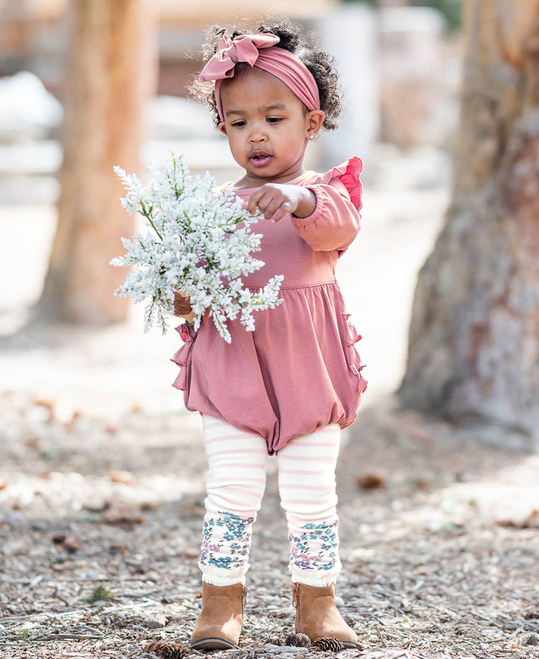 Girls Ballet Pink Stripe Patterned Footless Ruffle Tights: 12-24m