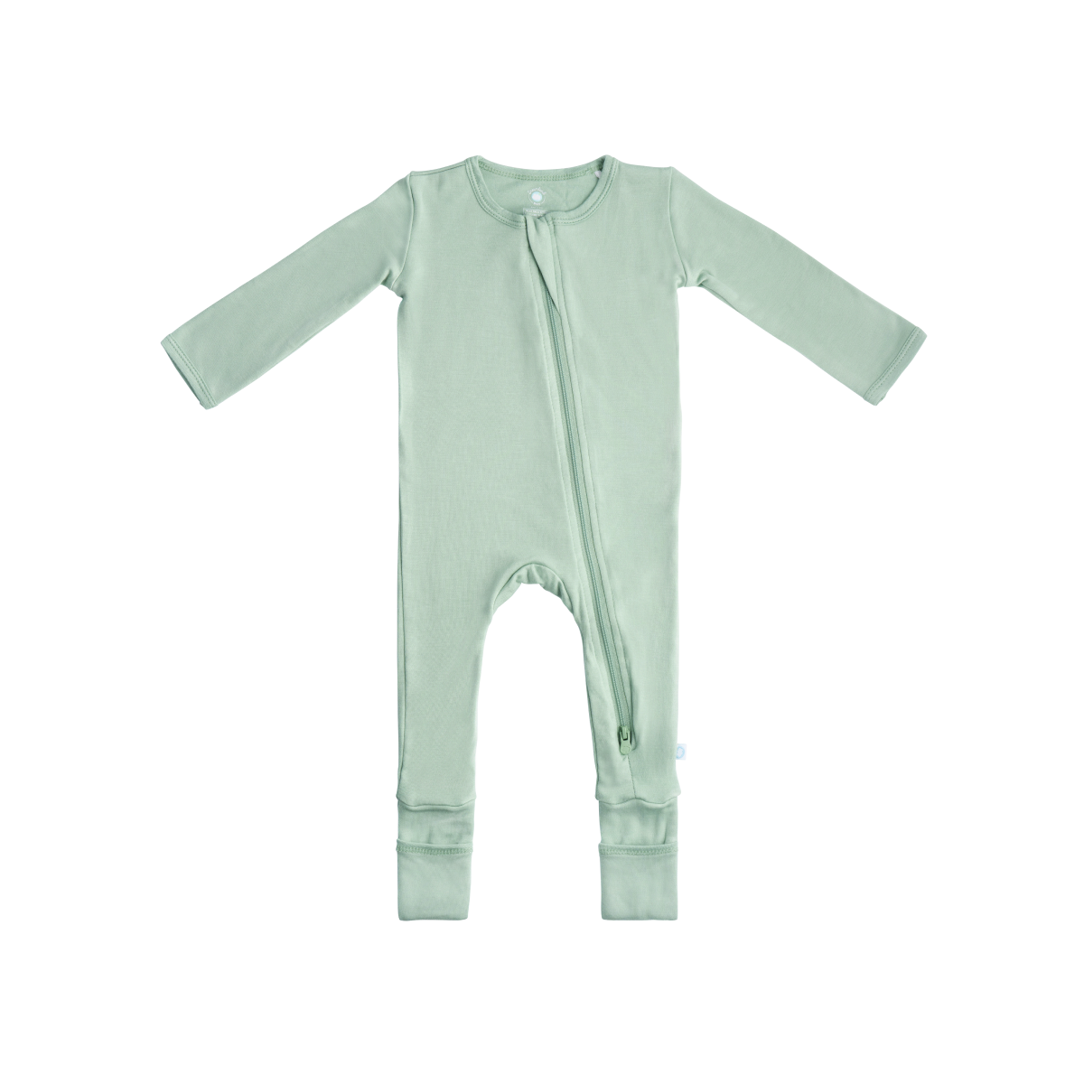 Baby Bamboo Pajamas w/ DreamCuffs® - Sage Green: 6 - 9 Months - Edwina Alexis