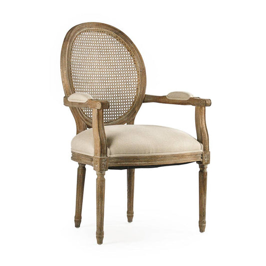 Medallion Cane Back Arm Chair - Edwina Alexis