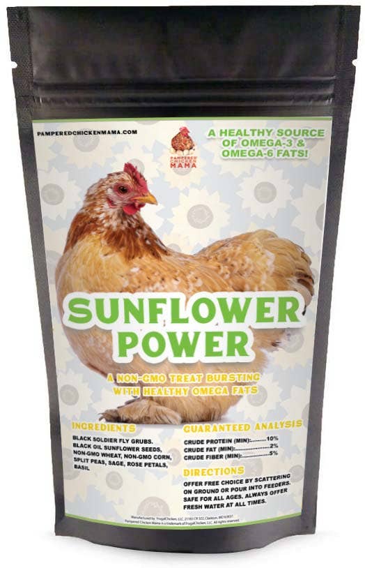 Sunflower Power Textured Treat With Sunflower Seeds, BloomGrubs, Rose, Sage, Corn: 8 pounds - Edwina Alexis