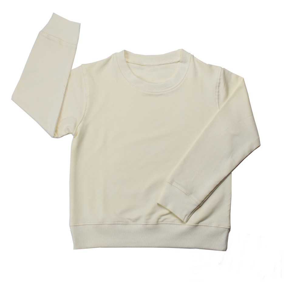 Blank Organic Cream Crewneck Sweatshirt infants/toddlers : 2T