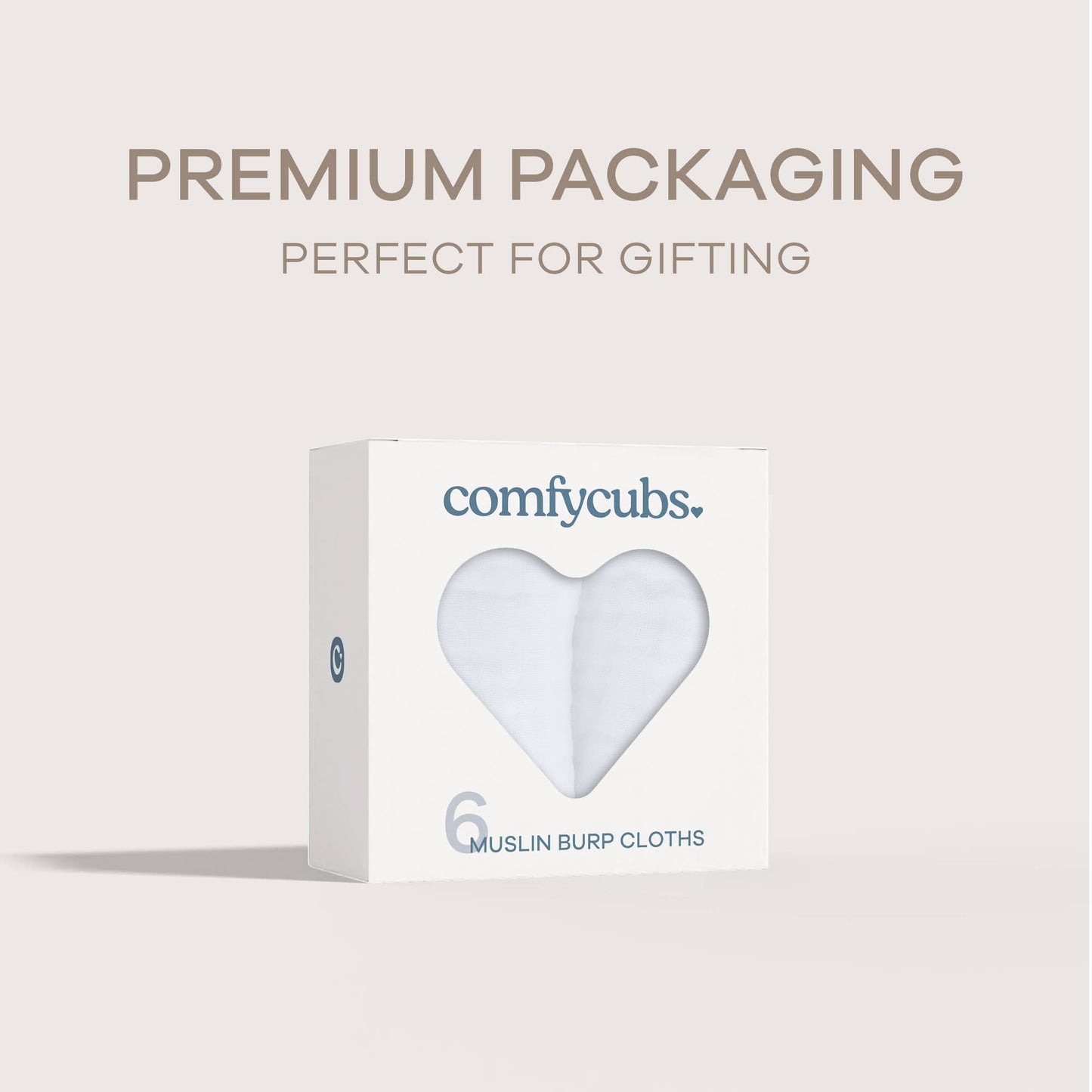 Muslin Burp Cloths by Comfy Cubs: White / 6-Pack 20”X10”