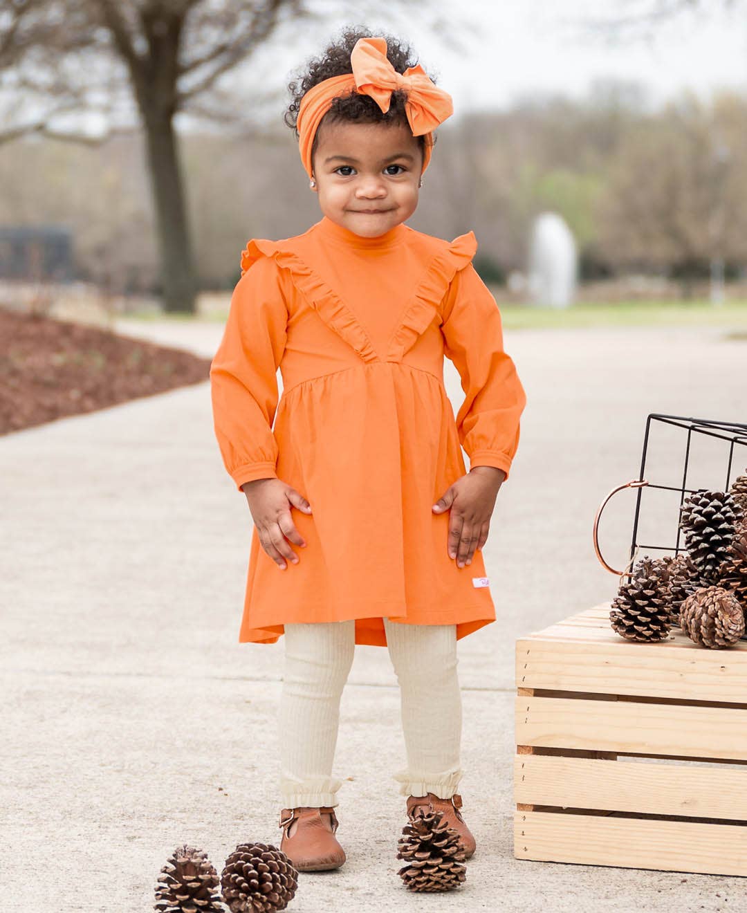 Girls Oatmeal Rib Knit Footless Ruffled Tights: Off-White / 12-24M