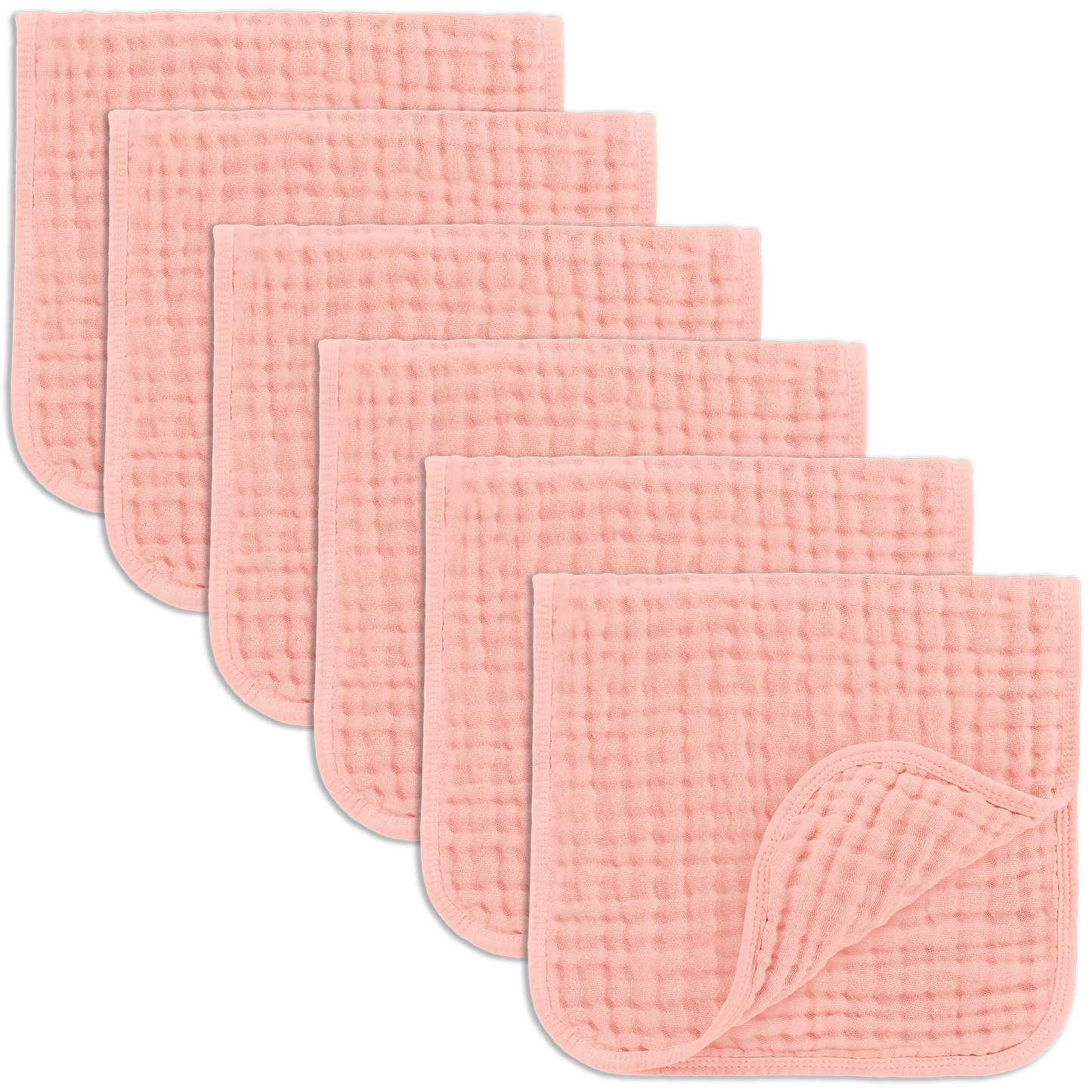 Muslin Burp Cloths by Comfy Cubs: White / 6-Pack 20”X10”