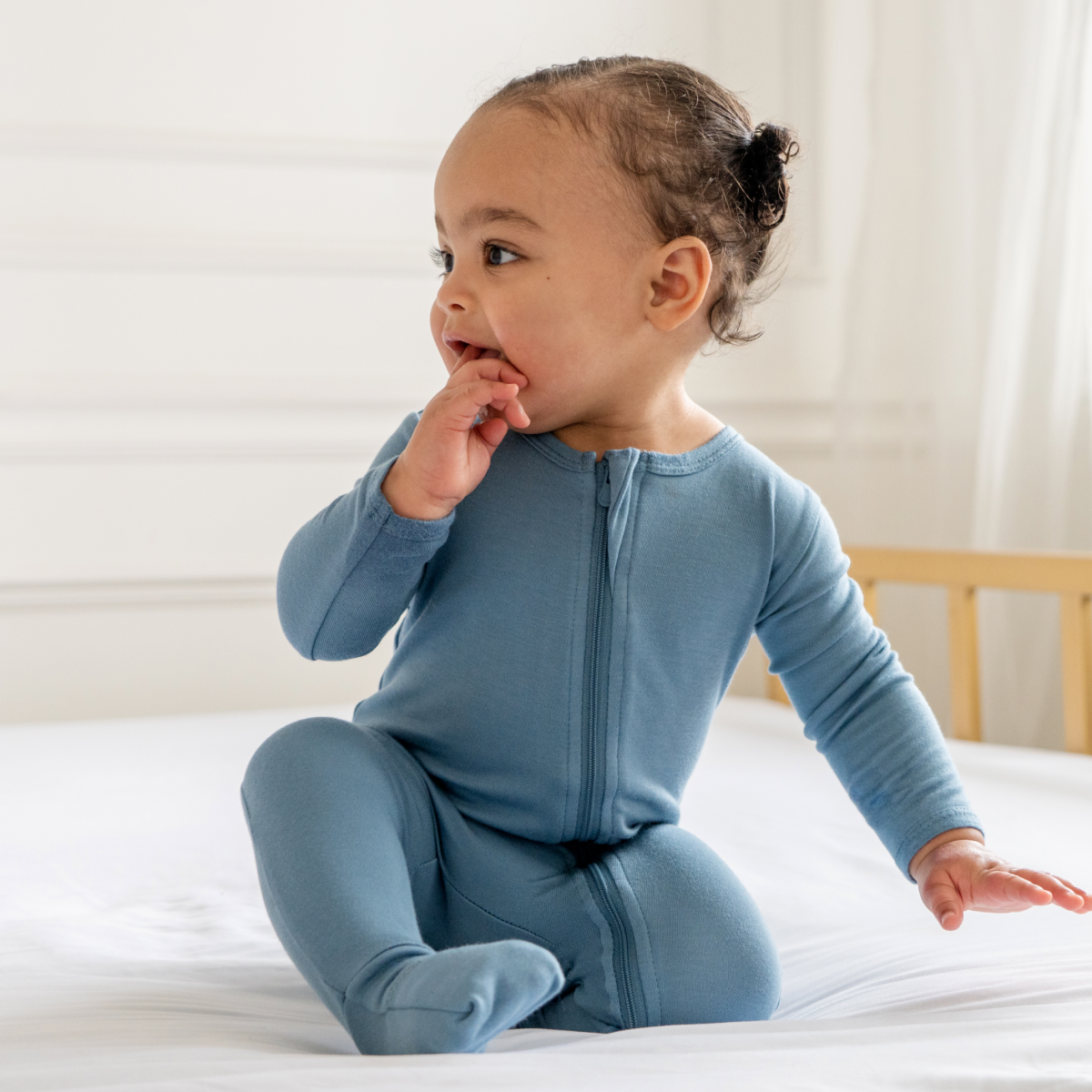 Baby Bamboo Pajamas w/ DreamCuffs™: Sage Green / 9 - 12 Months - Edwina Alexis