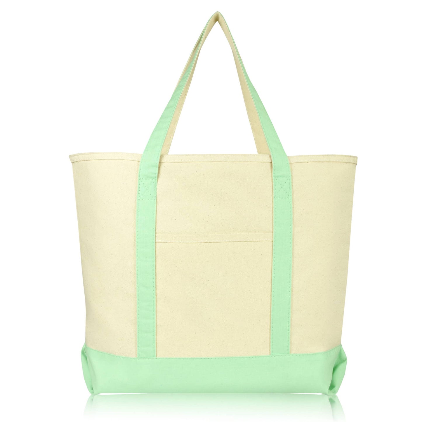 DALIX 22" Shopping Tote Bag in Heavy Cotton Canvas: Pink
