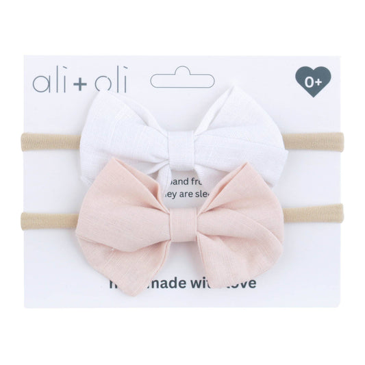 Headband Bow Set (Pink) - Edwina Alexis