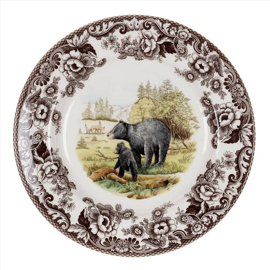 Spode Woodland Dinner Plate 10.5 inch (Black Bear)