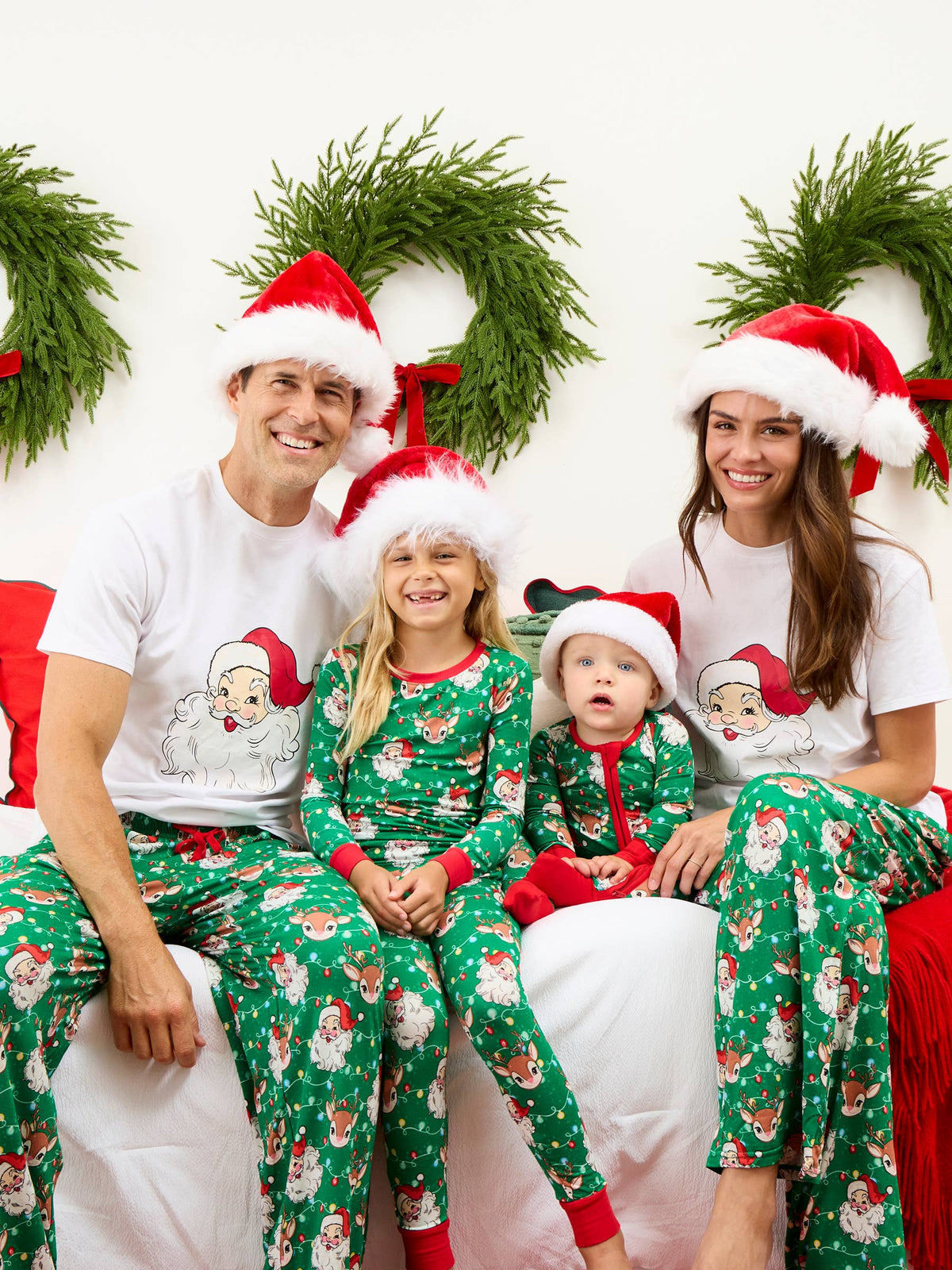 SoftSnooze™ Baby Bamboo Viscose Up On The Housetop Christmas Convertible One Piece Footie Pajama
