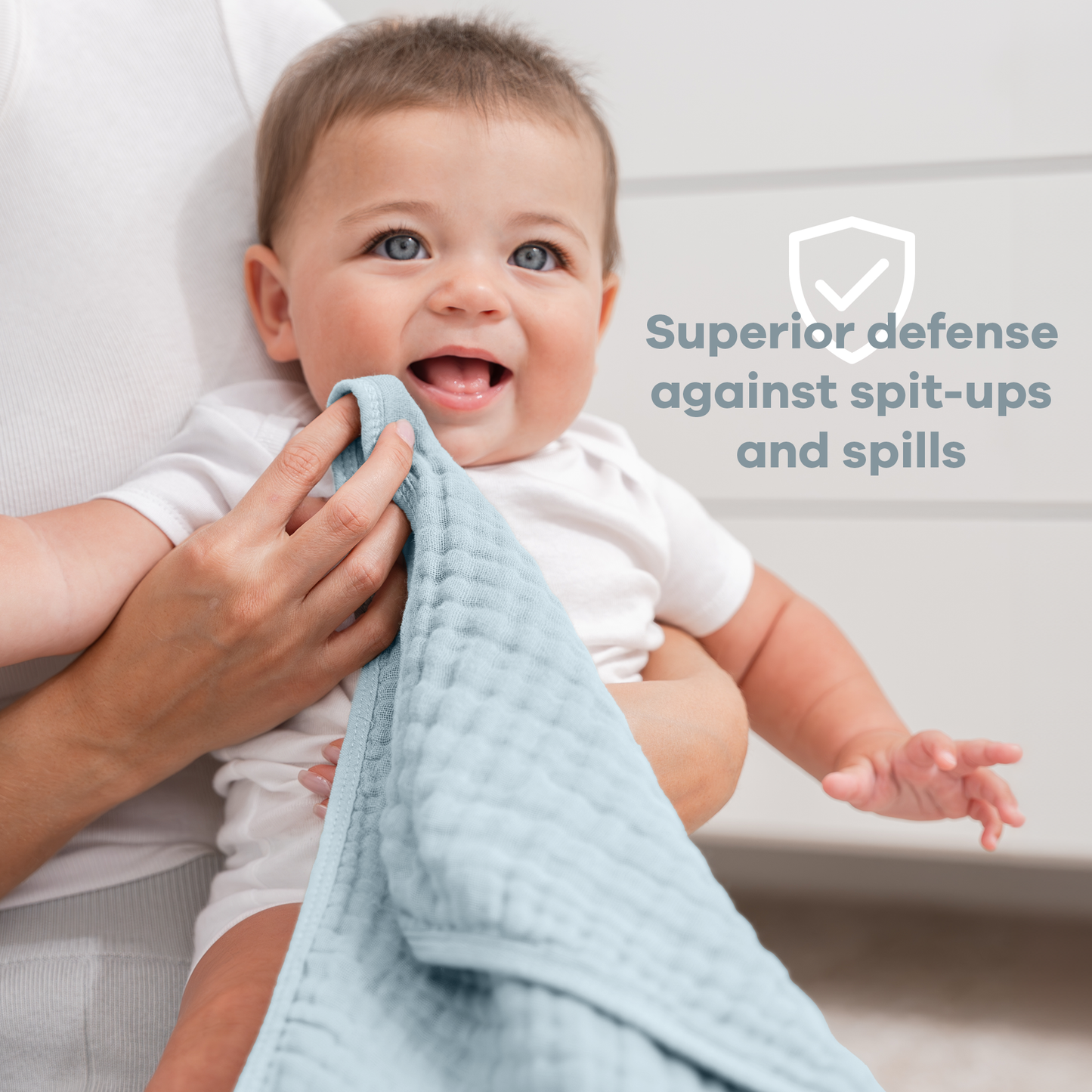 Muslin Burp Cloths by Comfy Cubs: White / 6-Pack 20”X10”