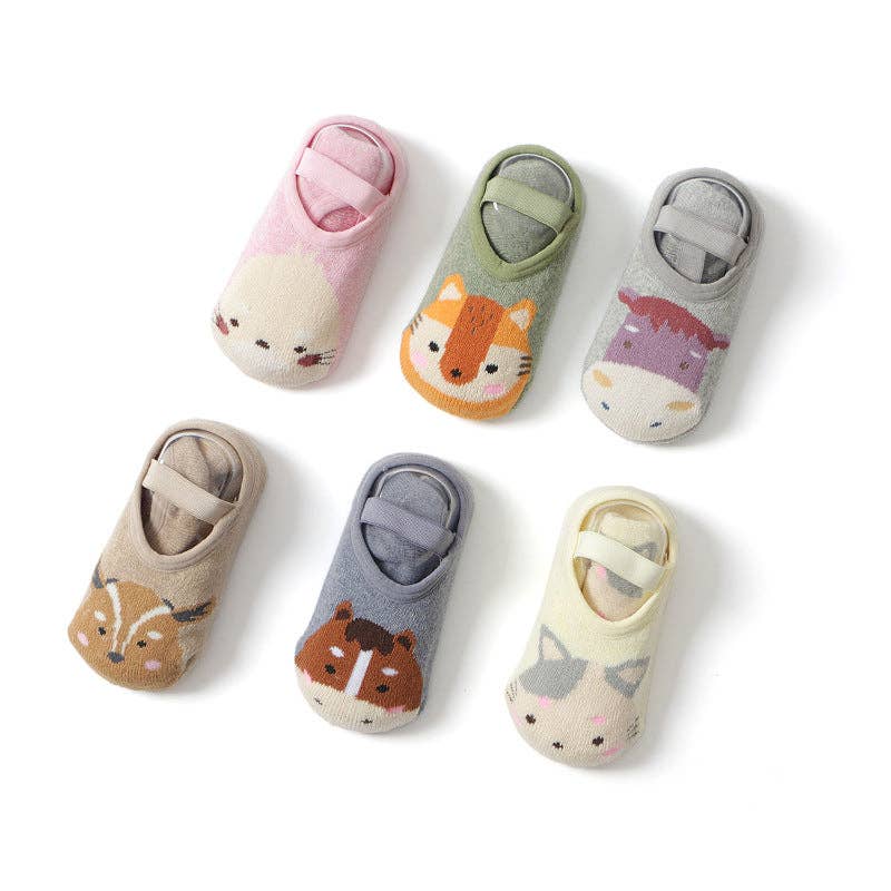 Kids Floor Socks Cute Cartoon Anti-Slip Cozy Cotton Socks