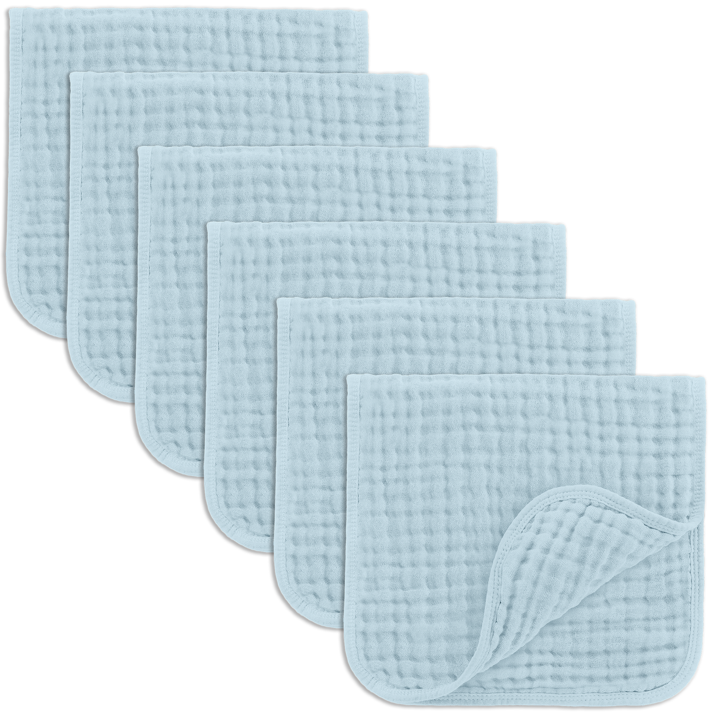 Muslin Burp Cloths by Comfy Cubs: White / 6-Pack 20”X10”