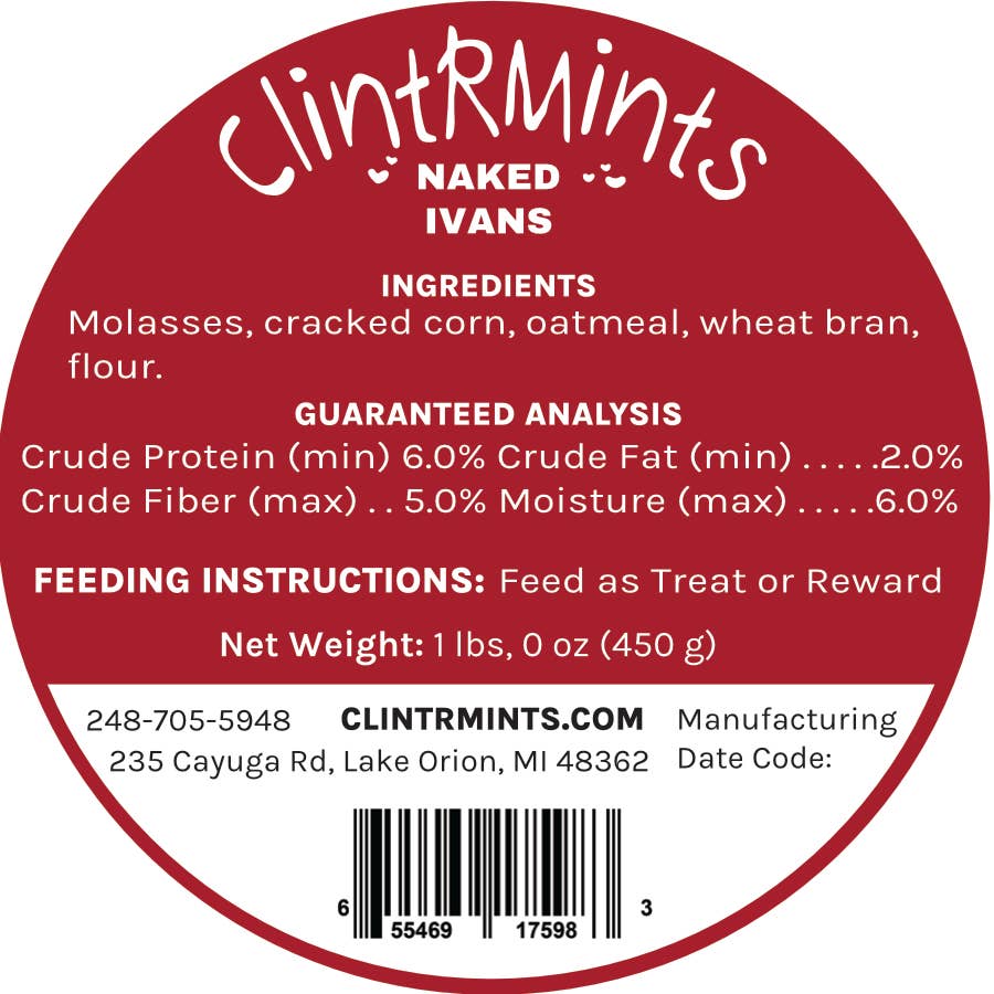 ClintRMint Horse Treats Original Flavor: Tall Container