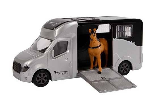 Kids Globe 1:32 Scale Anemone Horse Truck Toy With 1 Horse: Grey
