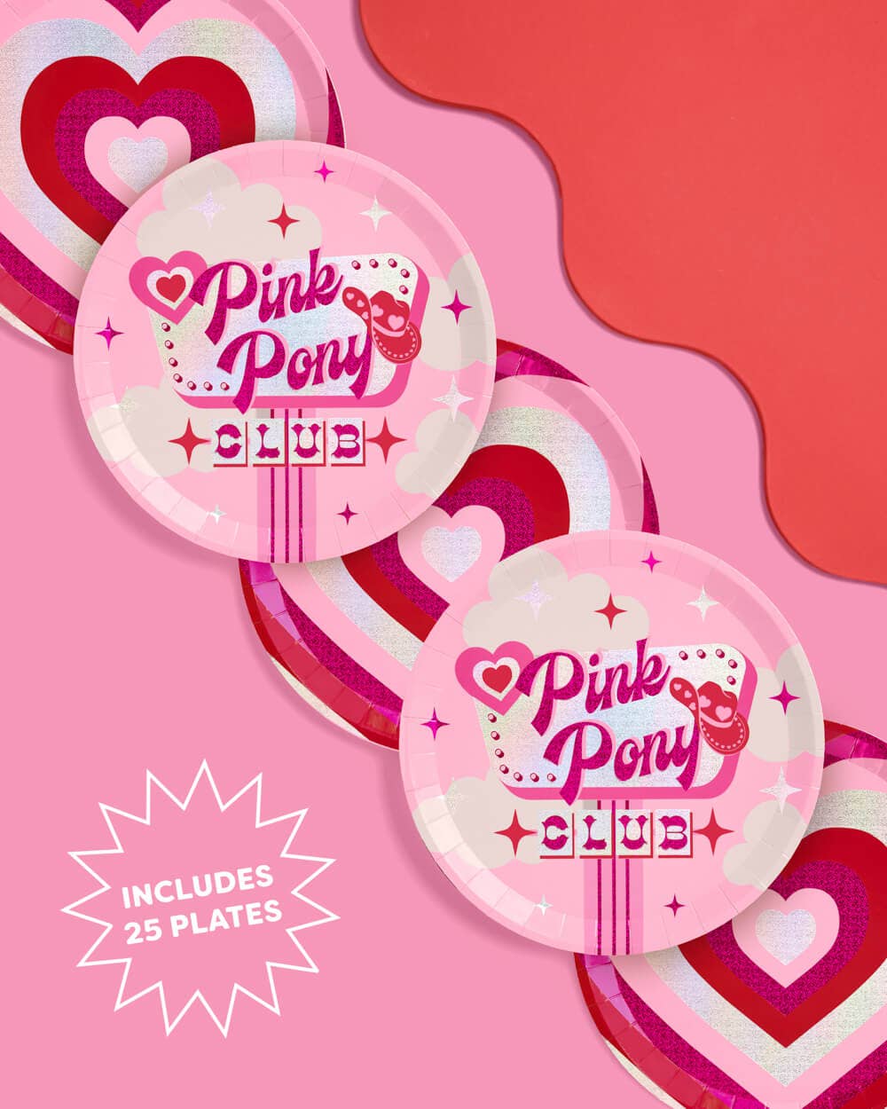 Pink Pony Club Plates 24 ct 9" Birthday Party