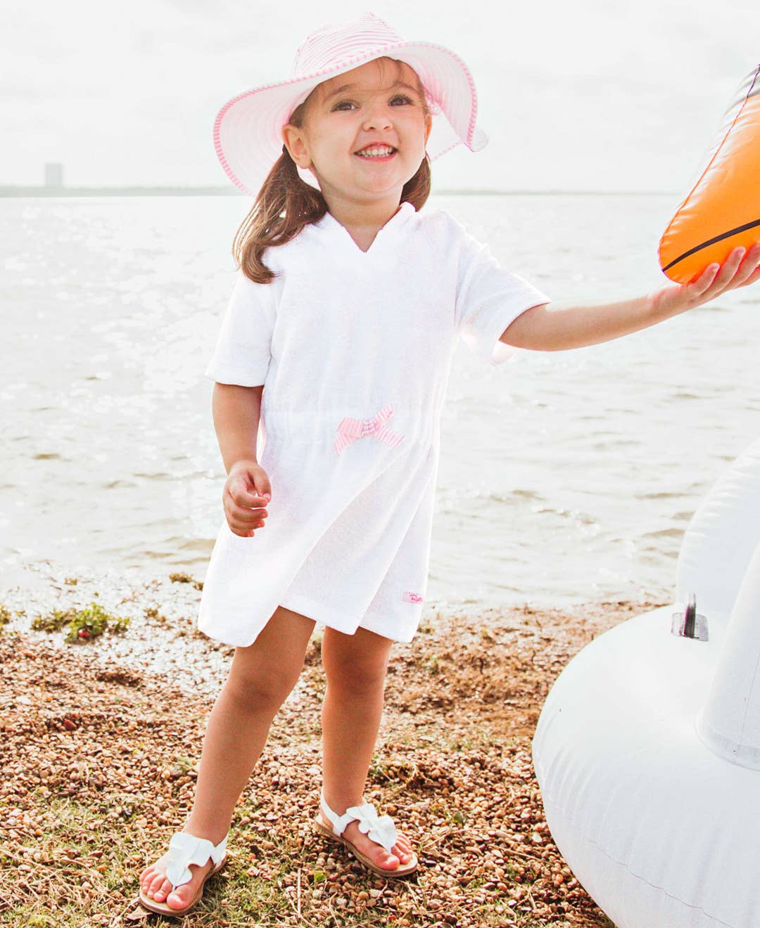 Girls White Terry Cover-Up: 2T