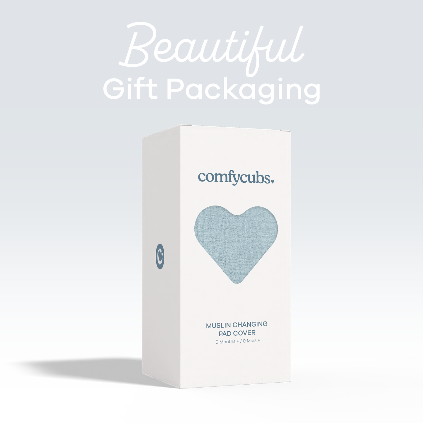 Muslin Fitted Changing Pad Cover, Extra Soft  by Comfy Cubs: White