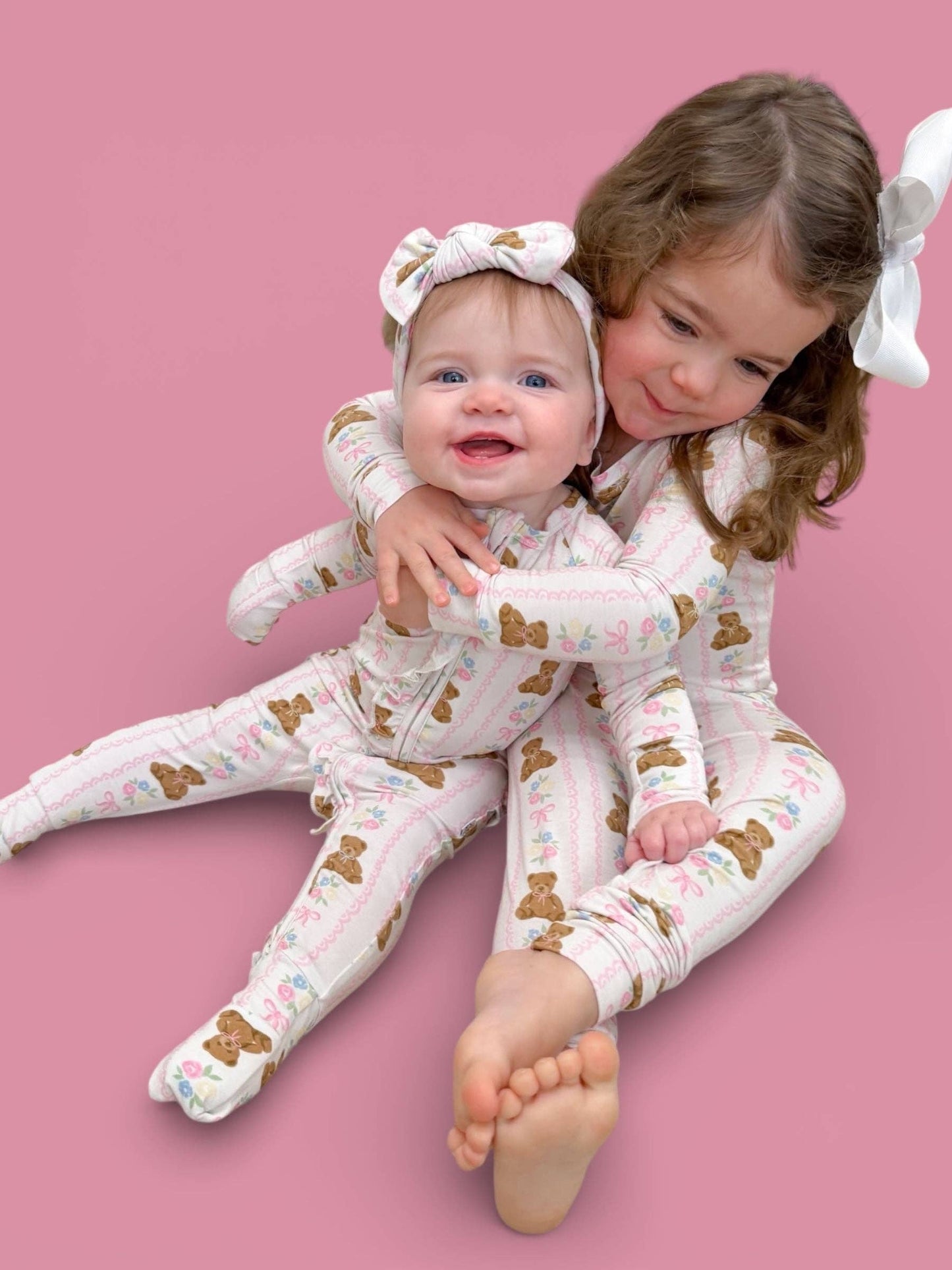 BEAR-Y BLOSSOMS DREAM RUFFLE ROMPER: 2T