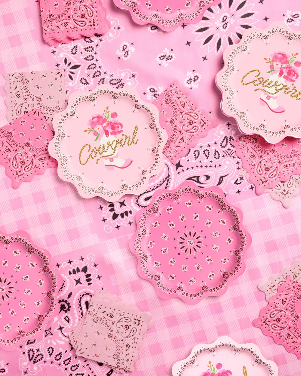 Cowgirl Tablecloth | pink, western, cowgirl, birthday, party