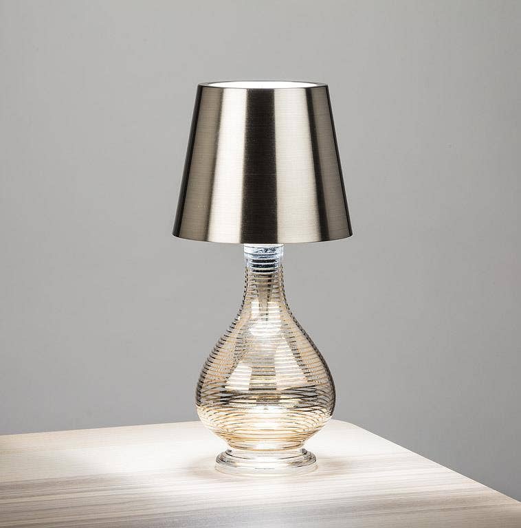 Classic Shade LED Bottle Stopper Light-5"H: White