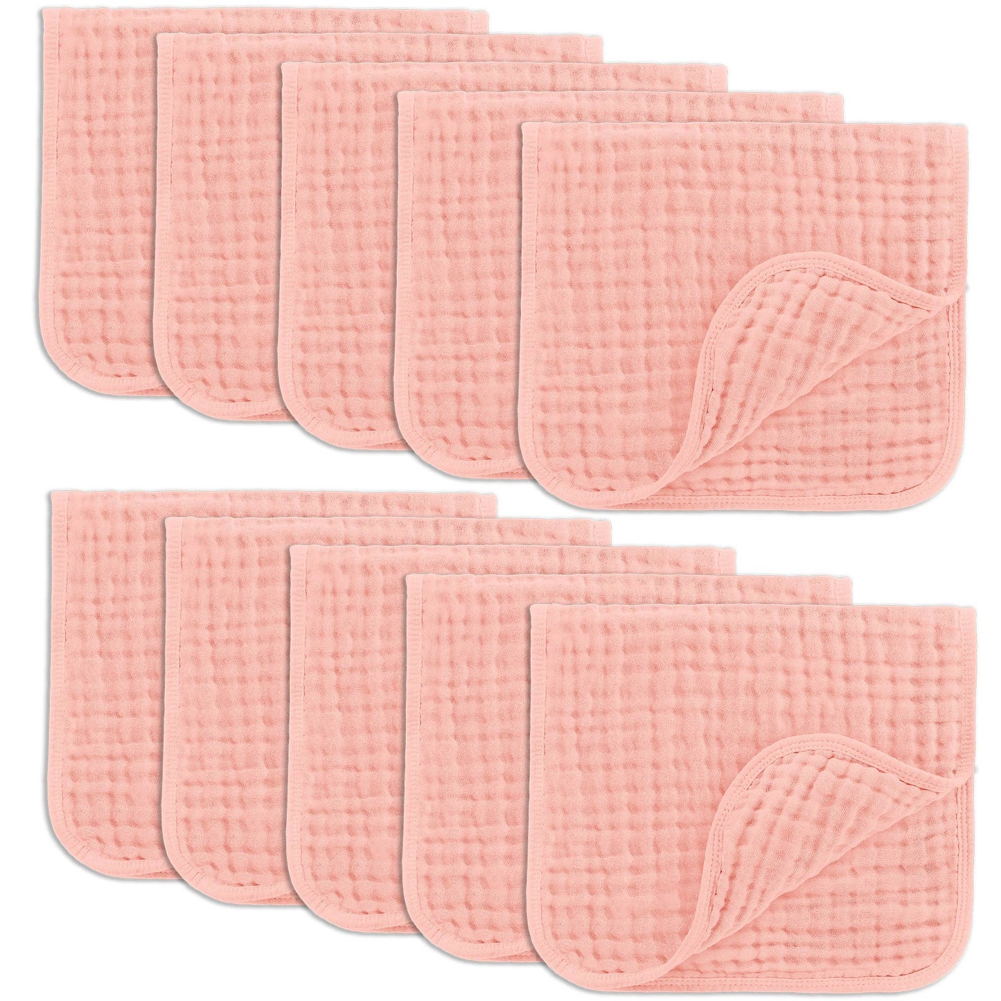 Muslin Burp Cloths by Comfy Cubs: White / 6-Pack 20”X10”