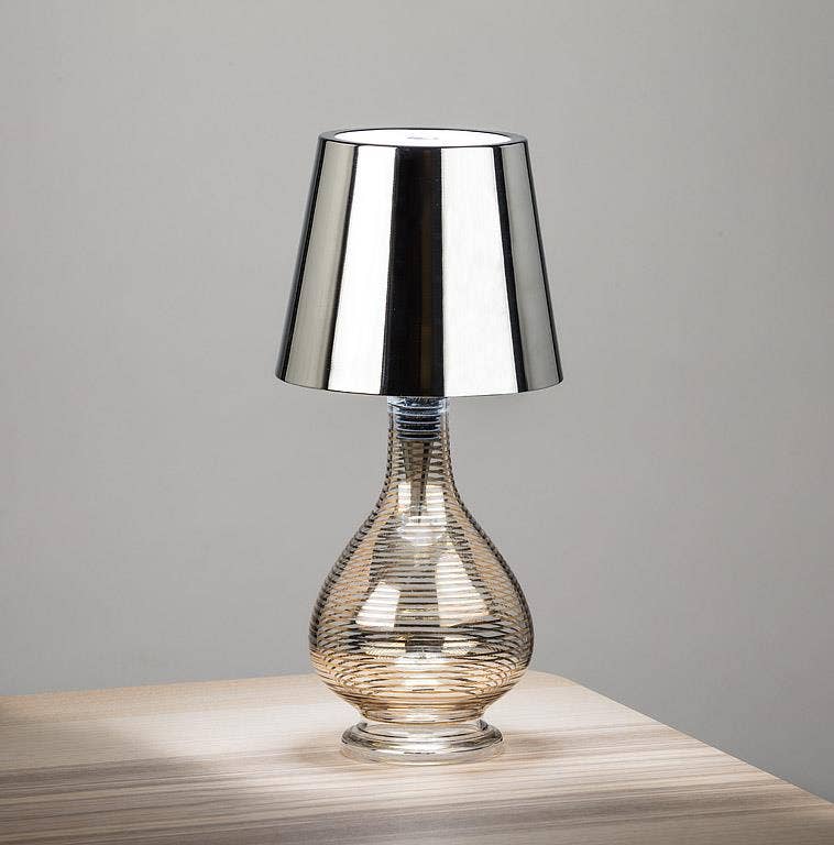 Classic Shade LED Bottle Stopper Light-5"H: White