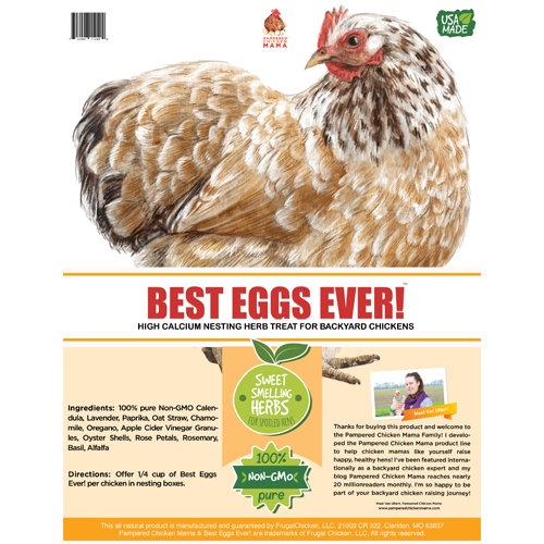 Best Eggs Ever! (TM) Nesting Herbs For Pet Chickens: 20 ounces - Edwina Alexis