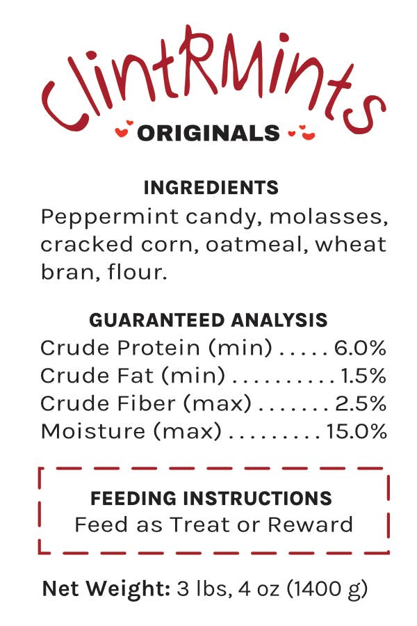 ClintRMint Horse Treats Original Flavor: Tall Container