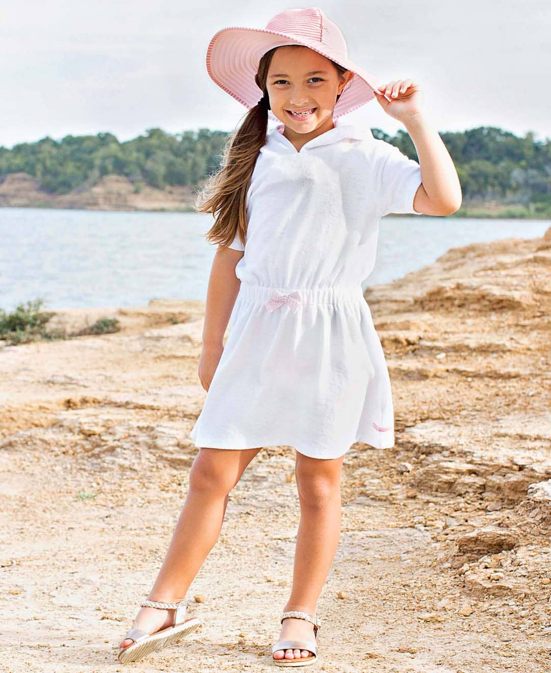 Girls White Terry Cover-Up: 2T