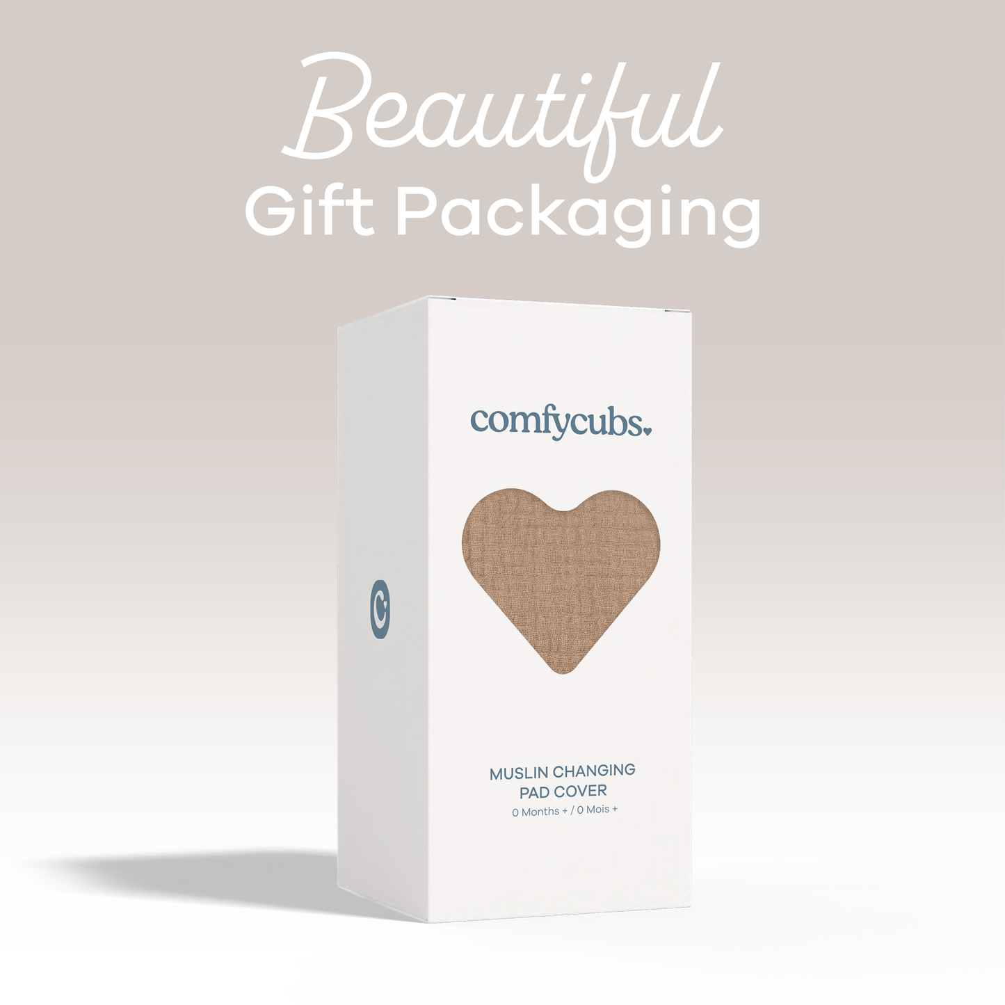 Muslin Fitted Changing Pad Cover, Extra Soft  by Comfy Cubs: White