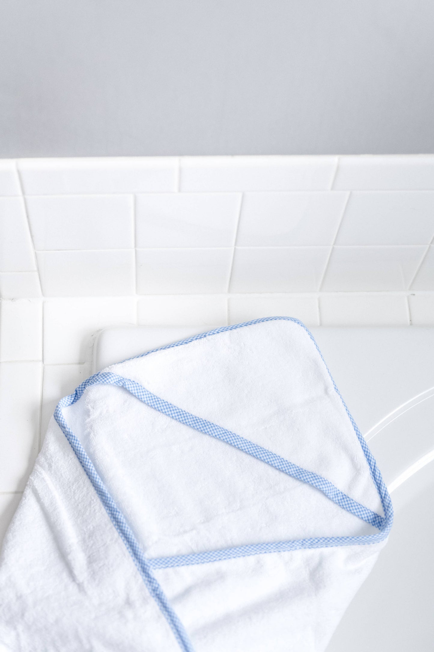 Hooded Terry Bath Towel for Baby and Toddlers | Plush Terry: Light Blue