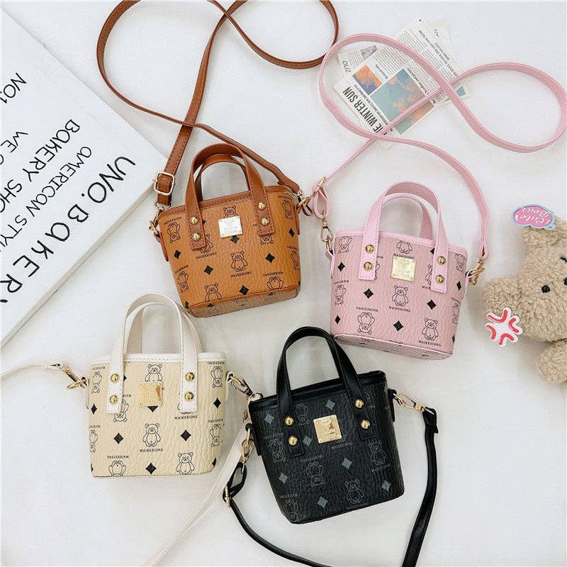 Mini Girls' Bucket Bag with Unique Animal Print