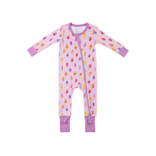Baby Bamboo Pajamas w/ DreamCuffs® - Pink Popsicle: 12 - 18 Months