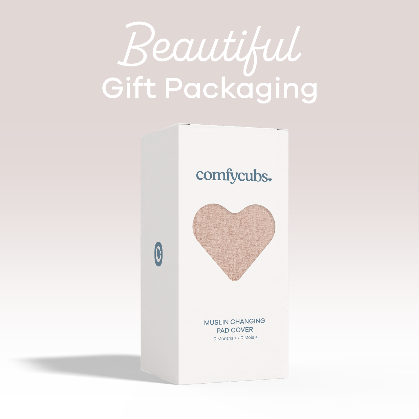 Muslin Fitted Changing Pad Cover, Extra Soft  by Comfy Cubs: White