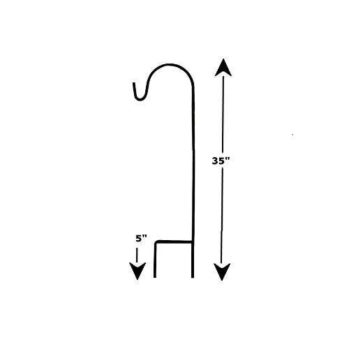 Ashman Shepherd's Hooks, 35 Inches Black, Set of 4 Made of P