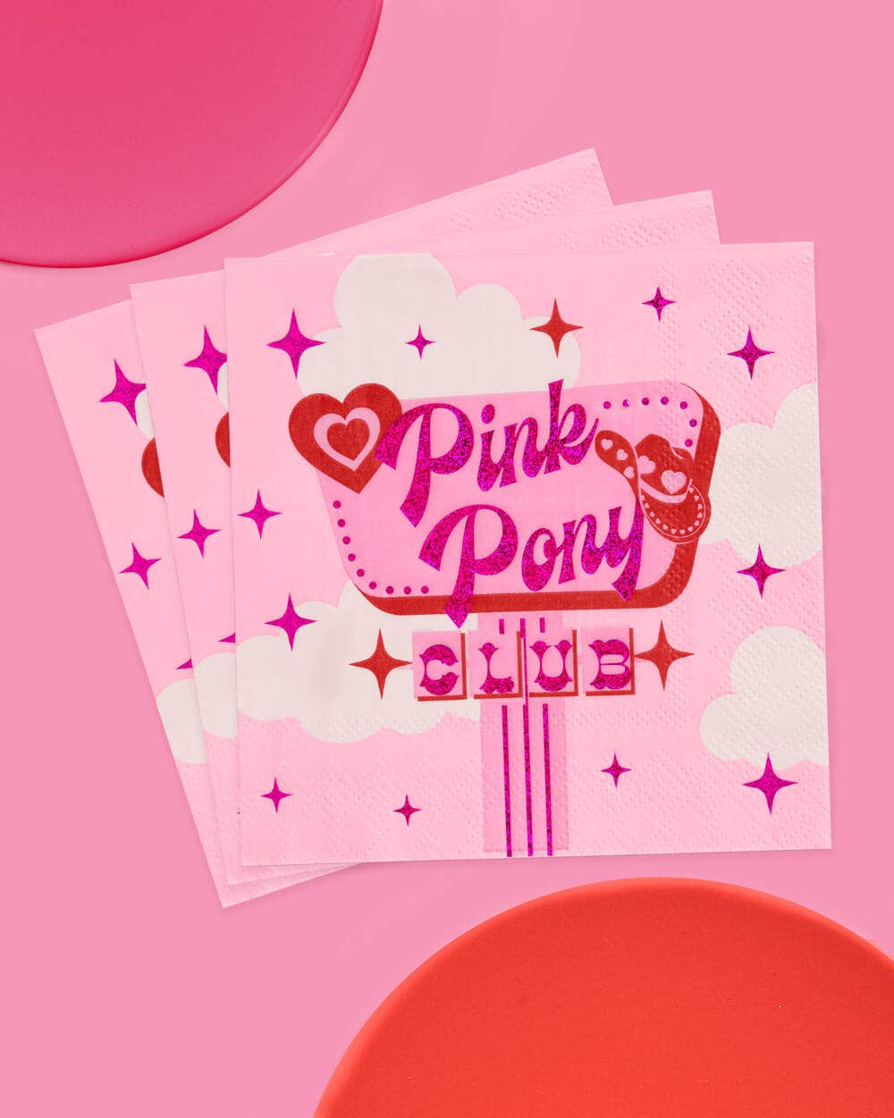Pink Pony Club Napkins - 25 paper napkins, Birthday Party Pink