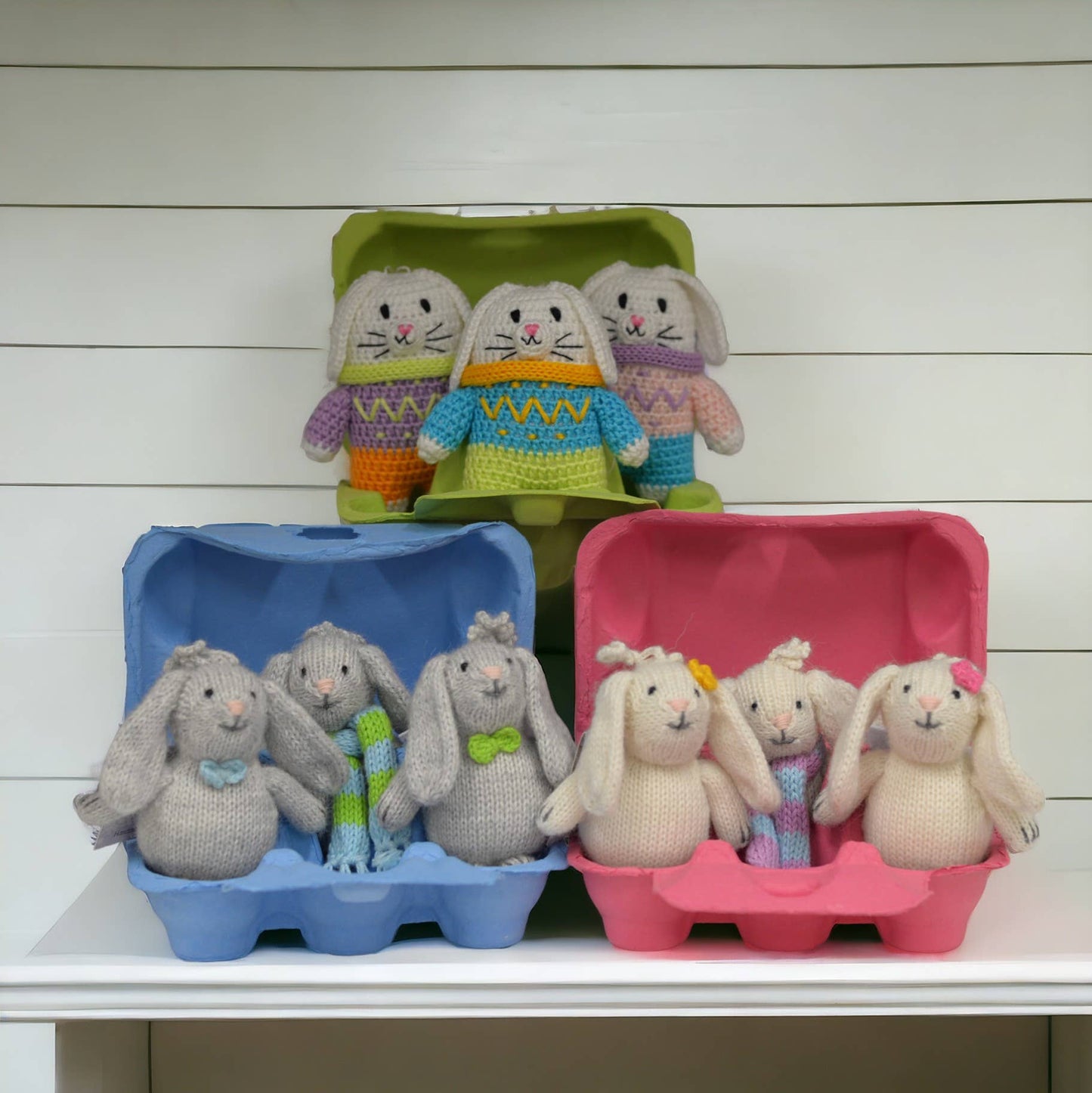 Small Pink Egg Carton Display