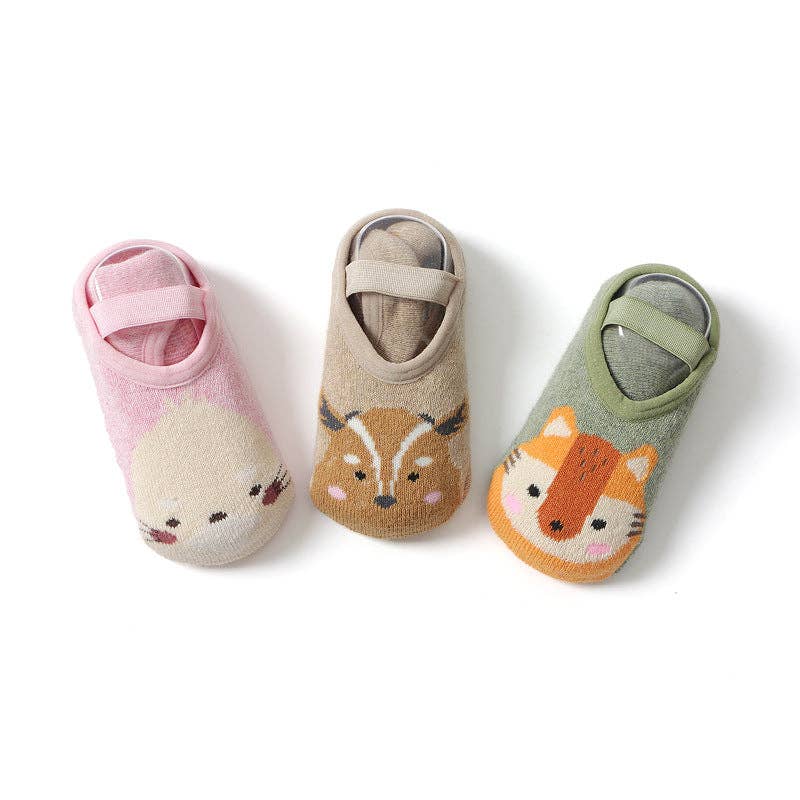 Kids Floor Socks Cute Cartoon Anti-Slip Cozy Cotton Socks