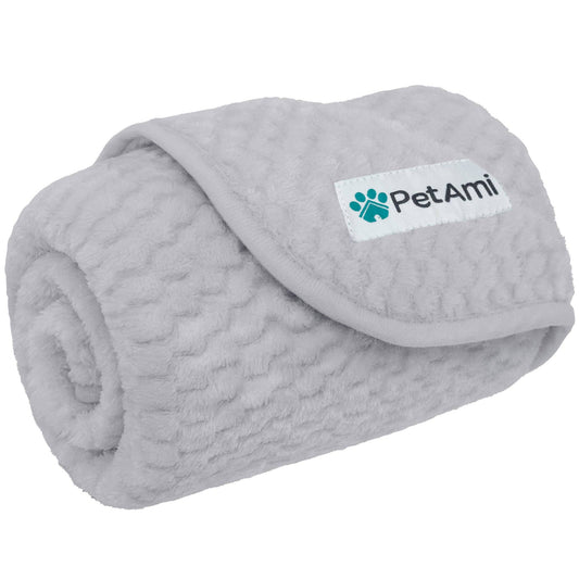 Waterproof Waffle Textured Pet Blanket: Gray / X-Large - 60" x 80"