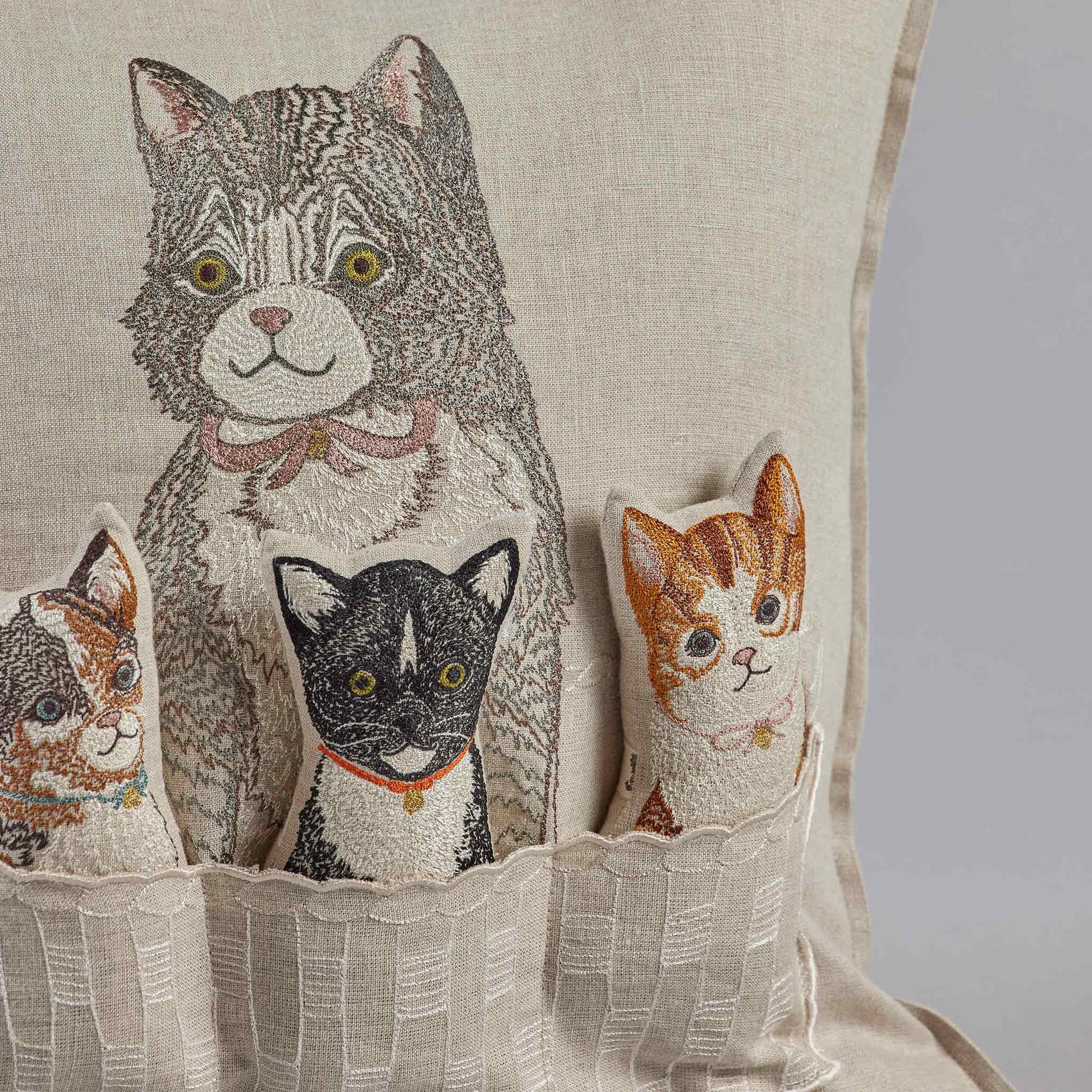 Basket of Kittens Pocket Pillow: Pillow Cover with Insert - Edwina Alexis