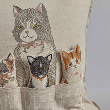 Load image into Gallery viewer, Basket of Kittens Pocket Pillow: Pillow Cover with Insert - Edwina Alexis