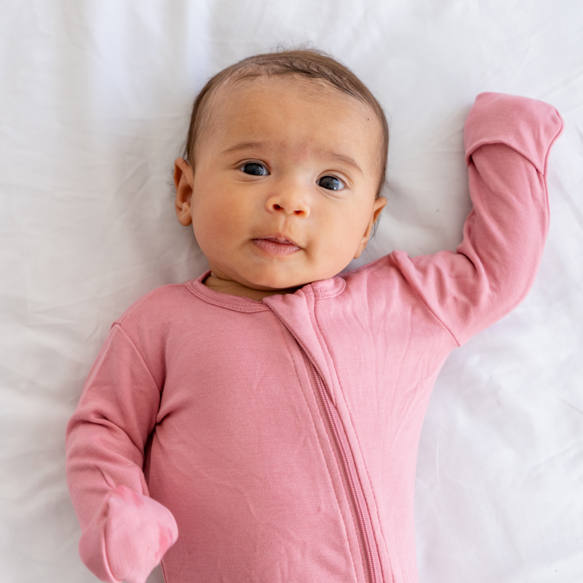 Baby Bamboo Pajamas w/ DreamCuffs™: Dusty Rose / 12 - 18 Months