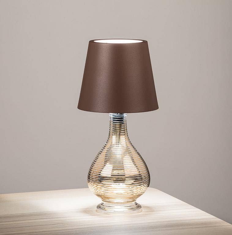 Classic Shade LED Bottle Stopper Light-5"H: White