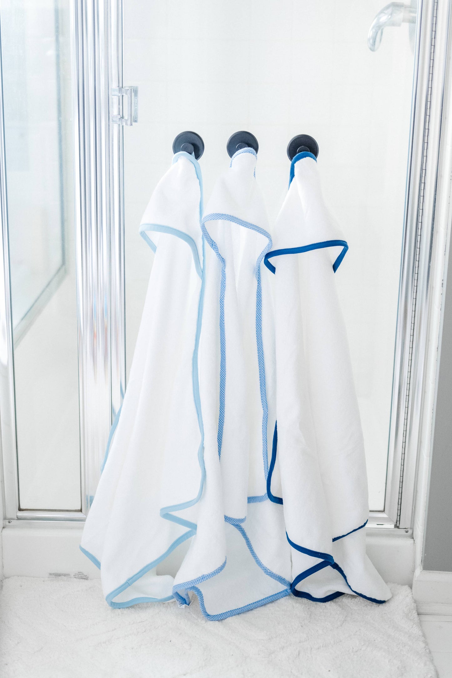 Hooded Terry Bath Towel for Baby and Toddlers | Plush Terry: Light Blue