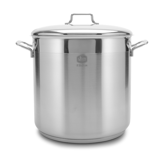 Classic Stainless Steel Large Stockpot with Lid, 12 16 21 Qt: 21 Quart
