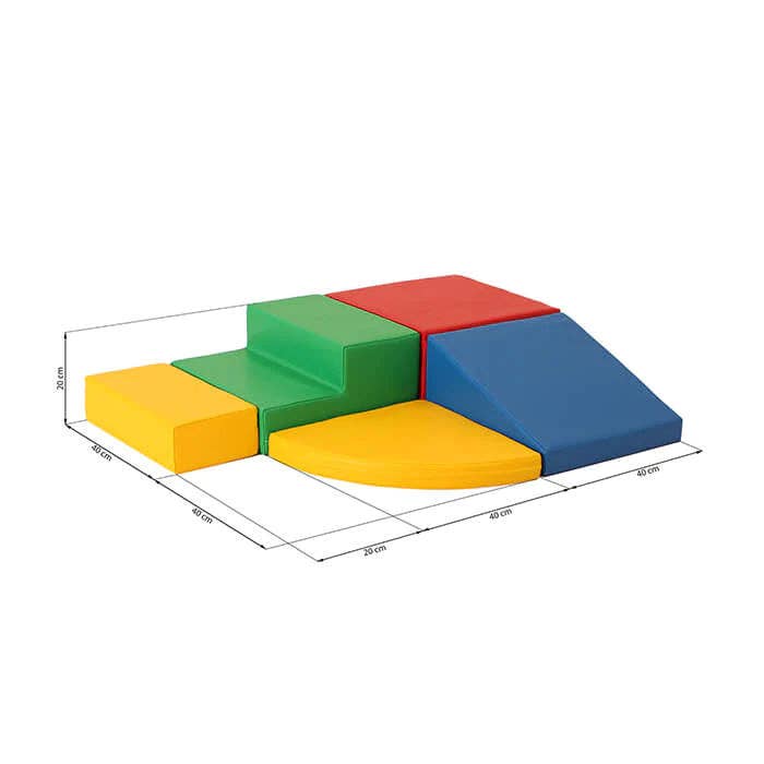 Soft Play Foam Block Set - Corner Climber: Multi color